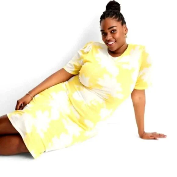 Future Collective Gabriella Kareefa-Johnson Floral Midi Mesh Dress Sz 1X #277A - Picture 4 of 11